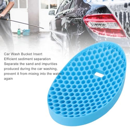 Efficient and Rugged Car Wash Bucket Insert for Dirt and Sediment Separation, Ideal for Auto Detailing (Blue) - color: Blue