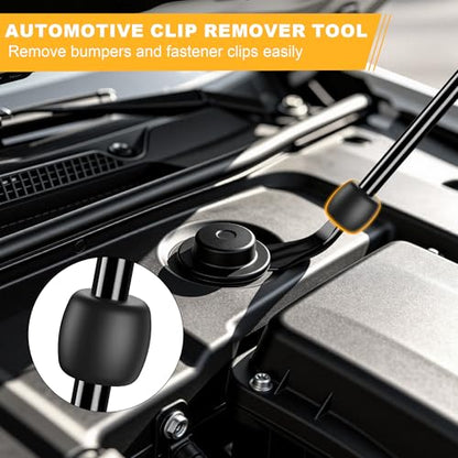 10 Pcs Car Trim Removal Tool Kit with Non-Scratch Plastic Pry Tool and Auto Clip Pliers, Automotive Car Trim Rivet Clip Removal Tool for Door Panel Dashboard Body Repair Kit -Black - color: Black