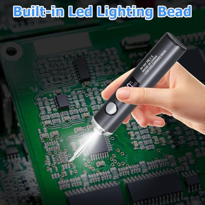 Cordless Soldering Iron, 10-Piece Kit 1400mAh Rechargeable Soldering Iron, 7 Seconds Fast Heating 500°F-788℉, Adjustable Temperature with LED Light for Electric Repairs & DIY Projects