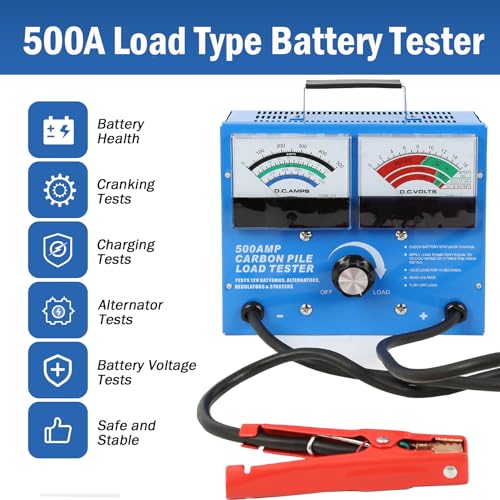 500 Amp Carbon Pile Load Tester Test 12 Volt Battery, Alternator, Regulator