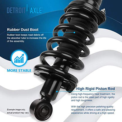 Detroit Axle - Rear 2pc Struts for 2003-2011 Honda Element, 2 Struts w/Coil Spring Assembly 2004 2005 2006 2007 2008 2009 2010 Replacement Suspension - size: 171101L_171101R/PAIR