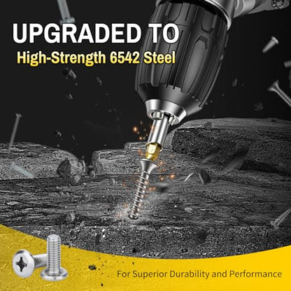 22PCS Screw Extractor Set, HSS 6542 Titanium Easy Out Kit for Removing Broken Bolts, Rusted Screws & Stripped Nuts, Heavy Duty Drill Compatible Damaged Screw Remover - size: 22 Pieces