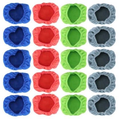 QWORK 20 Pack Car Care Microfiber Cloths, Windshield Cleaner Microfiber Pads Replacement Kit, Interior Auto Window Cleaner Washing Pads