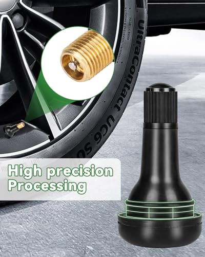 50 Pcs TR415 Snap-in Tire Valve Stems, Heavy Duty EPDM Rubber Tubeless Valve Stems Fit 0.625" (15.875mm) Rim Holes for Heavy Duty Trucks, Trailers, ATVs - size: TR415