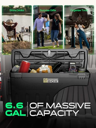 YHTAUTO Driver Side Truck Bed Storage Tool box Compatible with 2015-2023 Chevrolet Colorado & GMC Canyon, 2019-2021 Fits 74" Bed, Lockable Swing Waterproof Wheel Well Toolbox - size: Driver Side, style: 2015-2021