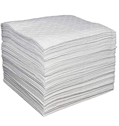 Aain LT010A Heavy Duty Oil Absorbent Pads, Oil Maintenance Mat Roll for All Purpose Super Absorbent Mat Roll, Gray, 150' L x 15" W & LT011 Spill Absorbent Pads/Mats, 20" Length x 15" Width, White
