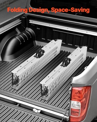 VEVOR Steel Ramps, 1000 lbs, 2Pcs Heavy-Duty Ramps with Wider Ramp Surface, Universal Stable Loading Ramp with Handles, Fit for ATV, UTV, Motorcycle, Electric Bicycle, etc. - size: 1000lbs