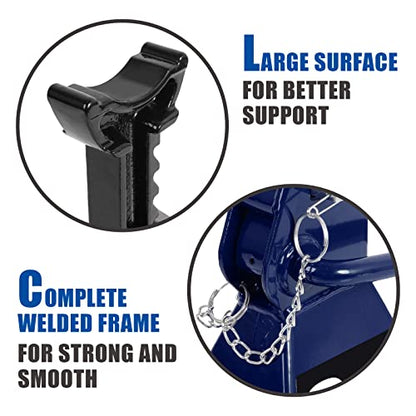 TCE AT43005AU Torin Steel Heavy Duty Jack Stands: Double Locking Pins, 3 Ton (6,000 lb) Capacity, Blue, 1 Pair (2 Pack) - style: Wide Base