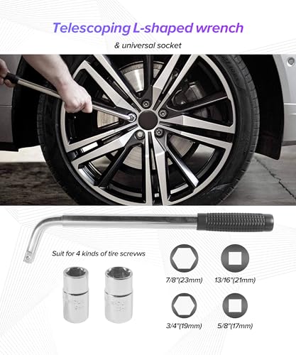2.5 Ton Car Jack,Car Accessories Portable Scissor Jack,Universal Tire Jacks,Automotive Tire Changing Kit,Compatible with Cars,SUV,RV,Sedan,Trucks,MVP,Minivan,Van,and Other Vehicles