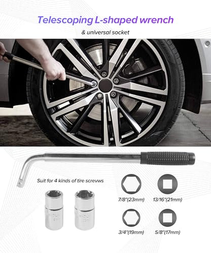 2.5 Ton Car Jack,Car Accessories Portable Scissor Jack,Universal Tire Jacks,Automotive Tire Changing Kit,Compatible with Cars,SUV,RV,Sedan,Trucks,MVP,Minivan,Van,and Other Vehicles
