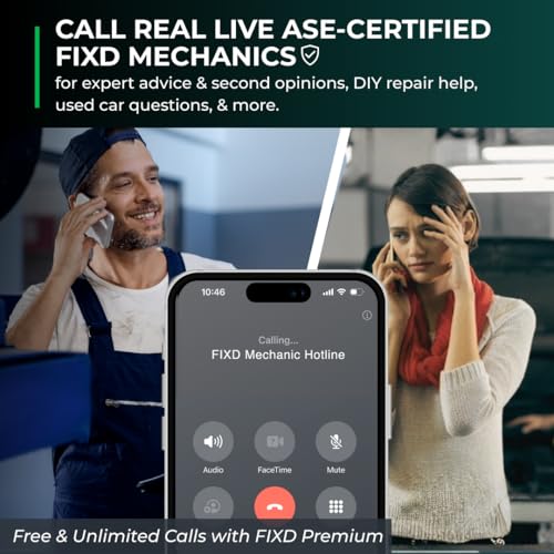 FIXD Bluetooth OBD2 Scanner - Car Diagnostic Check Engine Code Reader | 1-Pack | iPhone/Android compatible | Automotive scan tool for repairs + buying | Enhanced manufacturer data