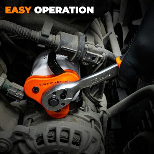 3-Jaw Adjustable Oil Filter Wrench Set | 2-1/8 to 4-1/2 inches (54-115mm), Universal Oil Filter Wrench, Quick Release Ratchet and Case, For Tight Spaces