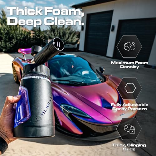 Blackline® Ultra Foam Cannon, Adjustable Snow Foam Lance for Pressure Washer, Heavy-Duty Car Wash Foam Cannon with 1/4" Quick Connect, Wide Mouth Bottle, High-Output Thick Foam Spray - style: Foam Cannon Ultra
