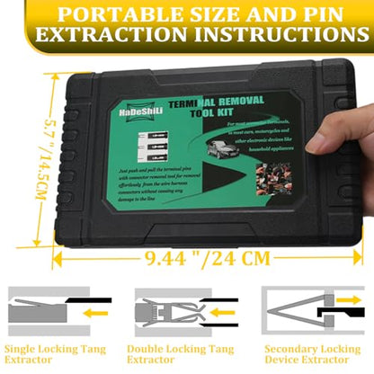 41 Pcs Terminal Pin Removal Tools with Blow-Molded Case - Electrical Pin Removal Tools Automotive Depinning Tool Kit for Automotive & Household Devices Most Connector, Yellow - color: yellow