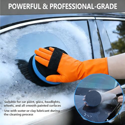 3" Clay Bar Pad | Synthetic Clay Disc Kit with Hand-Strap Applicator | Fine Grade Magic Clay Scrubber Pad for Car Detailing, Cleaning, Polishing, Paint Correction, and Deep Gloss Finish - size: 3IN (75MM)