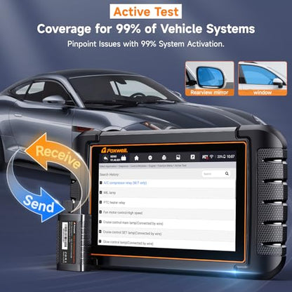 2026 FOXWELL Scanner NT809BT OBD2 Scanner Diagnostic Tool with 30+Resets, All System Bidirectional Scan Tool for All Vehicles, CAN-FD, FCA Autoauth, 3-Yr Free Update, AutoVIN, Wireless 65-Foot, Orange - color: NT809BT Bidirectional Scanner Orange