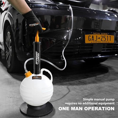 FOUR UNCLES Oil Extractor Pump - Fluid Extractor with 59" Main Hose, Three 41" Extension Tubes for Oil Change, a Hose for Brake Bleeding