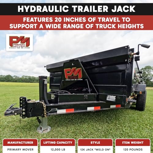 Hydraulic Trailer Jack (12,000 lb) - Power Jack 12K Double Acting, Lift Trailer Jack Stand Kit (12k Jack Weld On) PFJ-1-ADS-K - style: 12k Jack "Weld On"