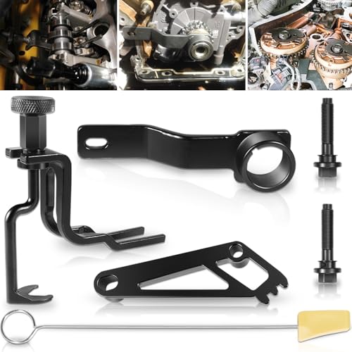 6PCS Timing Belt Tools For Ford 4.6L 5.4L 6.8L 3V Engines, Valve Spring Compressor Tool Kit, Cam Phaser Holding Tool, Timing Chain Wedge Tool, Crankshaft Positioning Holder, Cam Phaser Mount Bolt