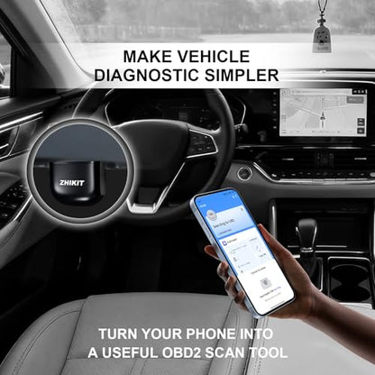 OBD2 Scanner Bluetooth for iPhone/Android-Auto Diagnostic Tool | 1.Compatible with iOS and Android 2.No software subscription fees 3.Supports OBD2-compliant vehicles (1996 and newer)