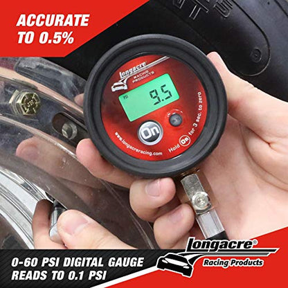 Longacre 52-53003 Semi Pro Digital Tire Pressure Gauge, 0-60