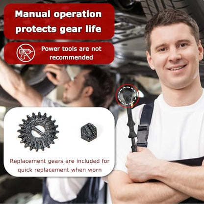 EPS Recall Cap Starter Tool Compatible with Honda Acura, 10 Minutes to Remove Steering Threaded Cap, Efficient Grease Addition, With Phillips Screwdriver and Spare Gear Kit
