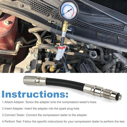 14mm Compression Tester Adapter 5607 for 2004 and Newer Ford | Compatible With 4.6 and 5.4 L, 3 valve Triton V-8 Engines