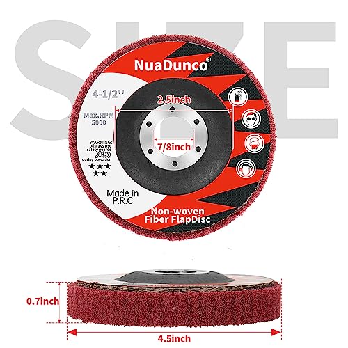 15Pcs 180# 320# 600# Scour Flap Disc 4 1/2 Inch Angle Grinder Attachment for Metal & Wood Scouring Pads Polishing Wheel Sanding Disc Paint Rust Remover - color: Green/Maroon/Gray, size: 180/320/600 Grit - 15Pcs