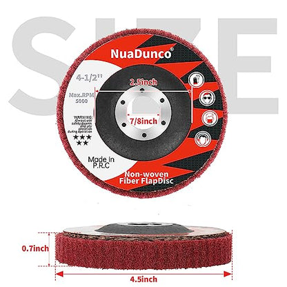 15Pcs 180# 320# 600# Scour Flap Disc 4 1/2 Inch Angle Grinder Attachment for Metal & Wood Scouring Pads Polishing Wheel Sanding Disc Paint Rust Remover - color: Green/Maroon/Gray, size: 180/320/600 Grit - 15Pcs