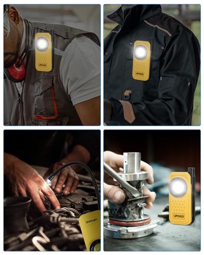 UFOND Dual Head Rechargeable LED Work Light,Gooseneck Flashlight 4 Modes | 800LM Portable Lightweight Pocket Magnetic Tool Light, Aluminum Alloy Clip Spotlight, Repair Camping Outdoor Emergency