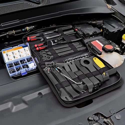 GOOACC 88Pcs Trim Removal Tool, Auto Push Pin Bumper Retainer Clip Set Fastener Terminal Remover Tool Adhesive Cable Clips Removal Kit Car Panel Radio Removal Auto Clip Pliers, Black - color: 88Pcs Clips Removal Kit Black