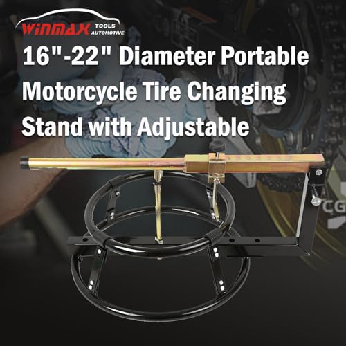 Tire Change Stand for 16" to 21" Tires, Portable Motorcycle Tire Changing Stand With Adjustable Bead Breaker Lever
