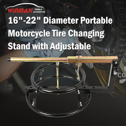 Tire Change Stand for 16" to 21" Tires, Portable Motorcycle Tire Changing Stand With Adjustable Bead Breaker Lever