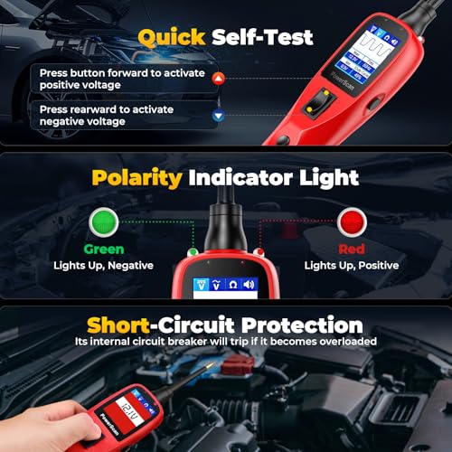 Autel Circuit Tester PowerScan 2026, Automotive Power Circuit Probe Tool, 12-24V Electrical Short Open Circuit Breaker Finder, AC/DC Trailer Relay Tester, 20FT Extension Cable, for 99% Cars