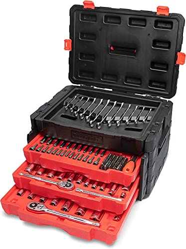 Crescent 229 Piece 1/4", 3/8" & 1/2" Drive Mechanics Hand Tool Set with 3 Drawer Storage Case - CTK229C - style: 229 Piece