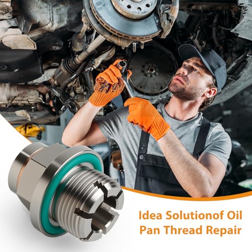 M24*1.5 Double Oversize Magnetic Piggyback Oil Drain Plug, Stainless Steel Self Tapping Oil Pan Thread Repair Kit (M24.2 * 1.5-15mm) - size: M24.2*1.5-15mm