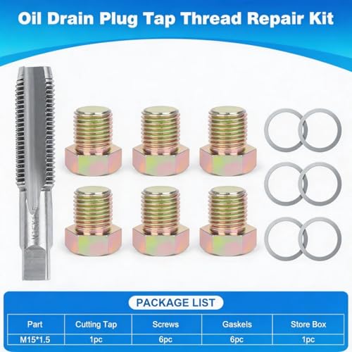 M15 X 1.5MM Oil Drain Plug Thread Repair Tool, Oil Pan Thread Repair Kit - size: M15 X 1.5MM