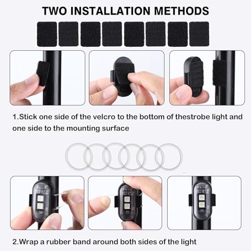 6PCS Wireless LED Lights for Car, Remote Control RGB Lights for Bike Trucks | Rechargeable RGB LED Lights Create Custom Lighting Effects for Cars, Motorcycles, Trucks, Drone, Camping, Outdoor Events - size: 6PCS