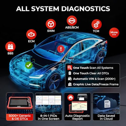 Launch X431 CRP919X OBD2 Scanner, 2026 US Ver. ECU Coding Car Scanner, Bidirectional Scan Tool, CANFD/DOIP, FCA Autoauth, 35+ Service,10.0 OS As X431, 4000+ Active Test,OE All System Diagnostic Tool | Bidirectional Scan Tool, 35+ Service, 4000+ Active Tes