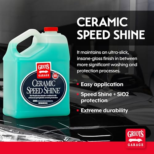 Griot's Garage Ceramic Speed Shine Detail Spray for Car Detailing, Provides a High-Gloss Finish and Extends Life of Coatings, 10986, One Gallon - size: 128 Fl Oz (Pack of 1)