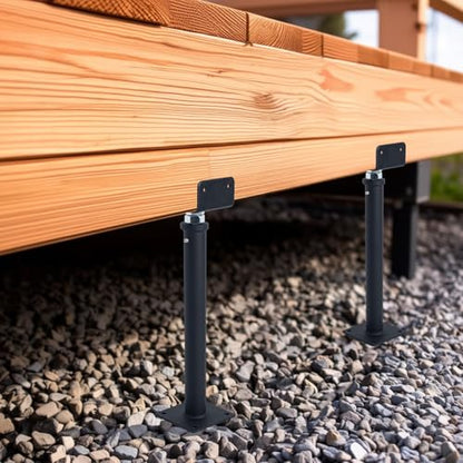 2 Pack U-Shaped Floor Jack, Heavy Duty Adjustable Steel Telepost with U-Head for 4x2, 4x4, 4x6 Joists, 15-19 Inch Adjustment Range, Screw Jack Post for Beam Support & Leveling - size: 15-19