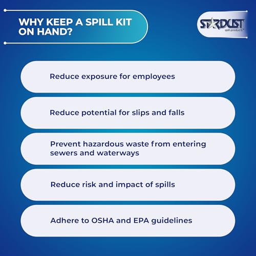 Stardust Spill Products Universal Spill Kit, OSHA Compliant, 2-Pack | for Vehicles, Industrial, & Restaurant Use, Emergency Response Chemical, Water, & Bodily Fluid Cleanup, Solution - size: 2 Pack