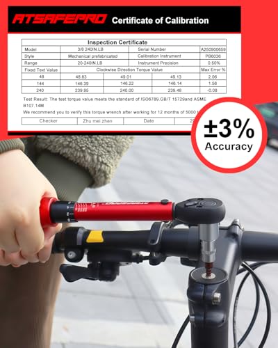 ATsafepro 3/8 torque wrench 20-240 in.lb, Inch Pound Torque Wrench Set with Extension & 3/8" to 1/4" Adapter - ±3% Accuracy, Dual-Direction 72-Tooth for Bike, Motorcycle, Car & Engine Maintenance - style: 3/8" 20-240 IN.LB Torque Wrench Set