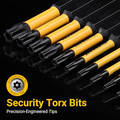 TGFTGF Impact Torx Bit Set 13PCS (TT7-TT40), 2” S2 Steel Security Torx, Tamper Proof Torque Star Bit Set with Magnetic CNC Machined Tips, Impact Screwdriver Bits with Storage Case - size: 2" *13PCS