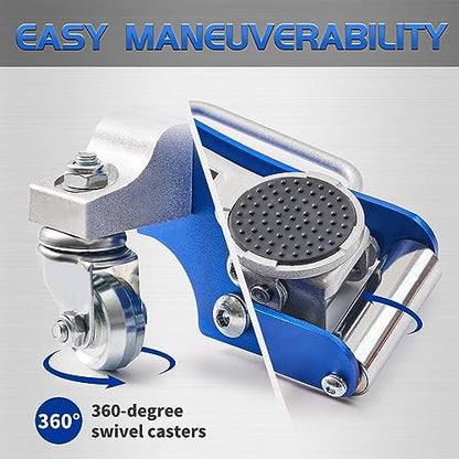 TONDA Floor Jack, Low Profile 2 Ton Aluminum and Steel Car Jack, Blue | Dual Pump System, Rapid Lift, 3.35"-13.98", 360-degree swivel casters - color: 2T Blue