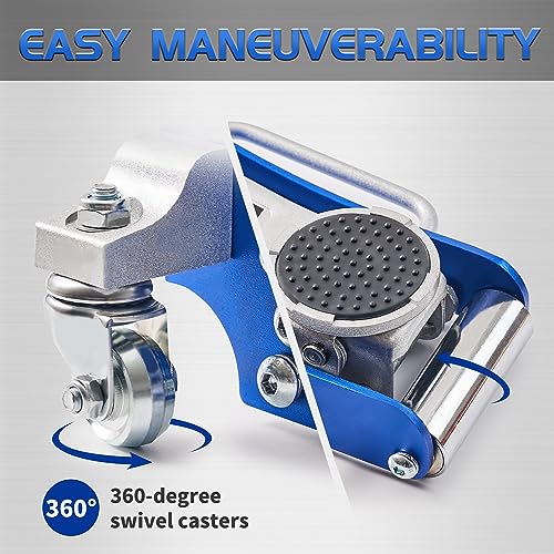 TONDA Floor Jack, Low Profile 2 Ton Aluminum and Steel Car Jack, Blue | Dual Pump System, Rapid Lift, 3.35"-13.98", 360-degree swivel casters - color: 2T Blue