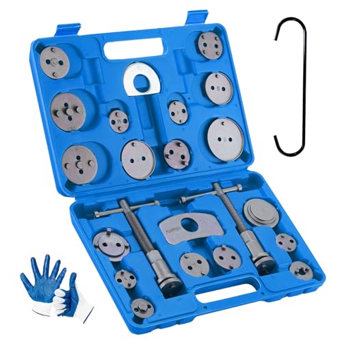 Brake Caliper Compression Tool 24-Piece Heavy Duty Disc Brake Piston Caliper Compressor Rewind Tool