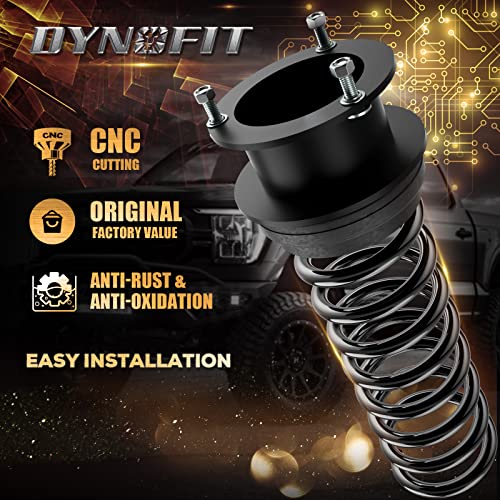 Dynofit 3" Leveling Lift Kit for 4WD Ram 2500/3500 (1994-2013) & Ram1500 (1994-2001), Front Suspension Solid Steel Strut Spacers (2-Piece) for Dodge Truck - size: 3 Inch (For 4WD)