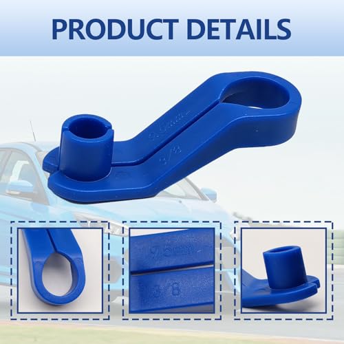 7PCS Fuel Line Removal Release Tool, AC Fuel Line Disconnect Tool Set, 1/4 5/16 3/8 1/2 5/8 3/4 7/8 Inch Quick Disconnect Kit Compatible with Ford/GM/Chrysler/Mazda