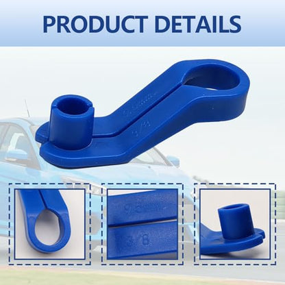 7PCS Fuel Line Removal Release Tool, AC Fuel Line Disconnect Tool Set, 1/4 5/16 3/8 1/2 5/8 3/4 7/8 Inch Quick Disconnect Kit Compatible with Ford/GM/Chrysler/Mazda
